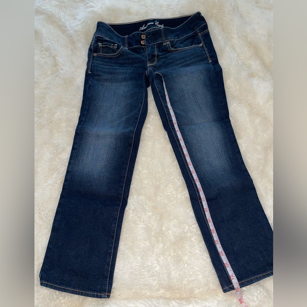 American Eagle Blue Artist Cropped women’s Jeans size 4
